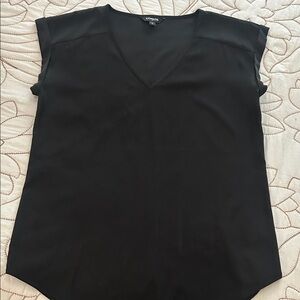 Express Classic Black V-Neck Blouse
